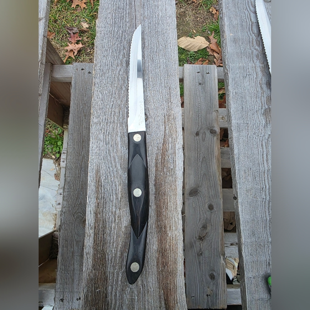 Cutco 1721 KH Trimmer Knife Serrated Blade Classic Brown Swirl Handle 10" Length
